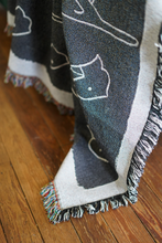 Load image into Gallery viewer, Black and White Bird Blanket by Trish