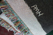 Load image into Gallery viewer, Black and White Bird Blanket by Trish