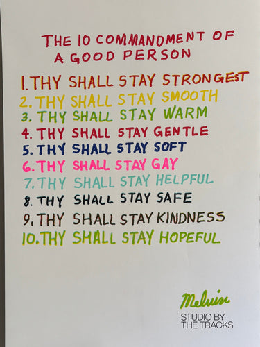 10 Commandments of a Good Person Print