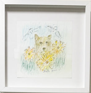 Daisies, Doves, and Dog by Julia Jones