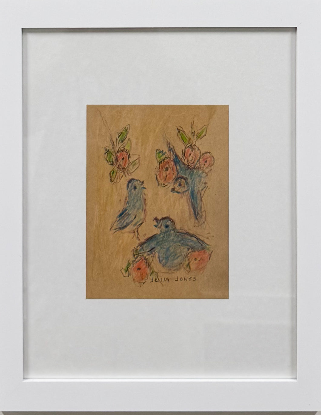 Blue Birds and Flowers by Julia Jones