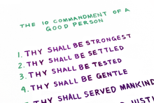 Load image into Gallery viewer, 10 Commandments of Being a Good Person Print by Melvin Roscoe