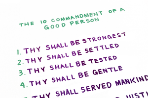 10 Commandments of Being a Good Person Print by Melvin Roscoe