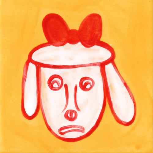 Ramona Red Poodle Sticker