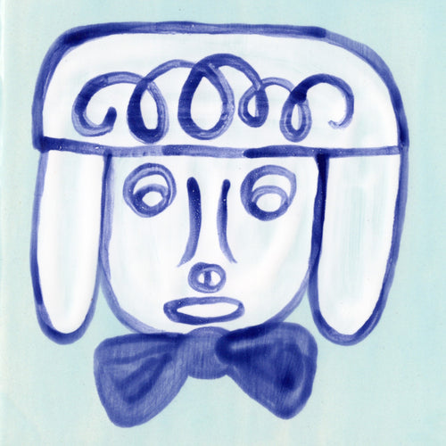 Ramona Blue Poodle Sticker