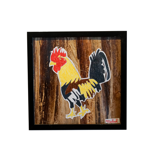 Rooster in the Field by Michael L. Moore