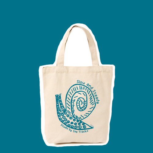 Slow & Steady Canvas Tote Bag