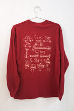Load image into Gallery viewer, Cars, Guitars, and Stars Long Sleeve T-Shirt by Alan Poole