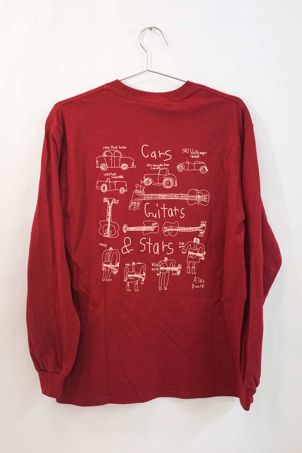 Cars, Guitars, and Stars Long Sleeve T-Shirt by Alan Poole