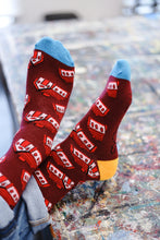 Load image into Gallery viewer, Pink House Socks by Sol Harris