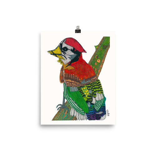 Print of Rainbow Cardinal by Inés Orihuela